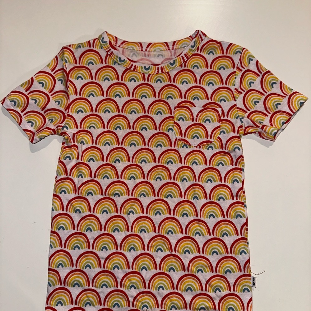 Little Sleepies Rainbow Patterned Short Sleeve Tee